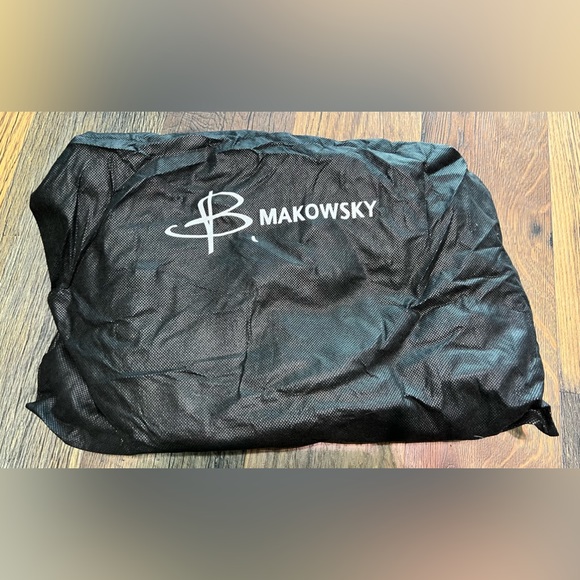 Authentic B MAKOWSKY Leather Braided Straps A211928 Handbag Purse White NWOT - Picture 14 of 14